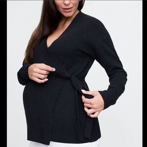 Gap Black Wrap Maternity Sweater